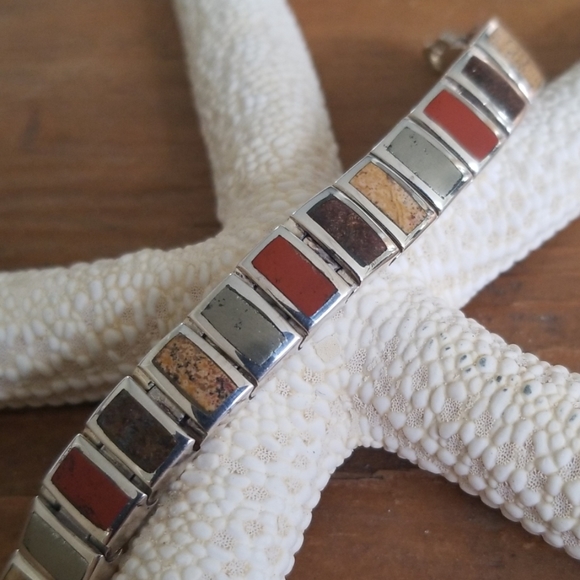 Silpada - Rare Pyrite & Natural Stone Bracelet - Picture 2 of 8